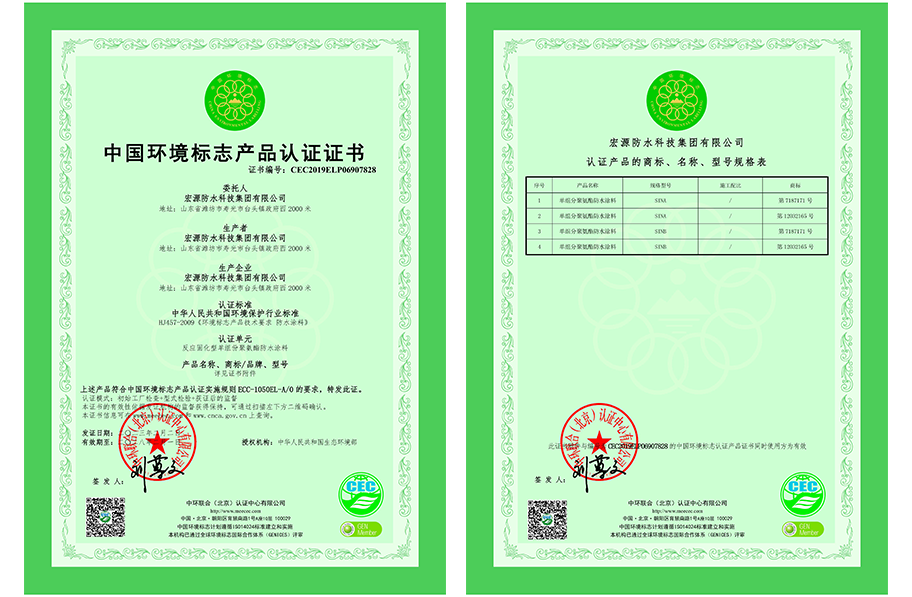 Product Certification Certificate